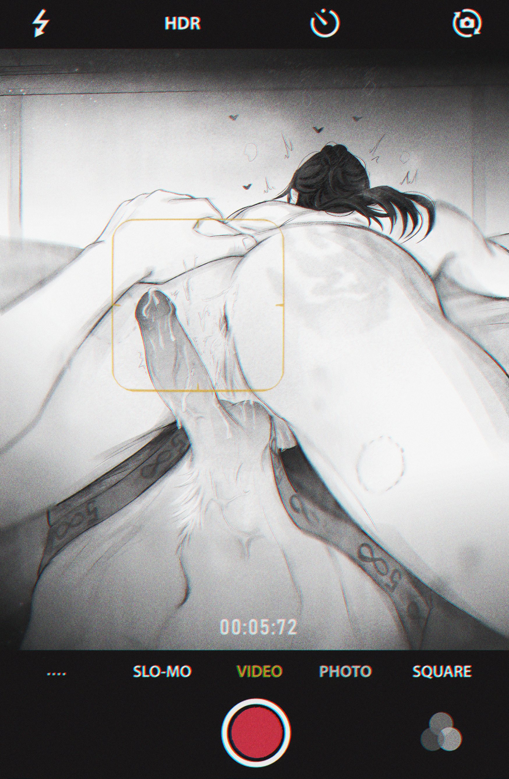 2boys, after sex, cum, jujutsu kaisen, male/male, penis, phone camera, satoru gojo, suguru geto, xo romiiarts, yaoi