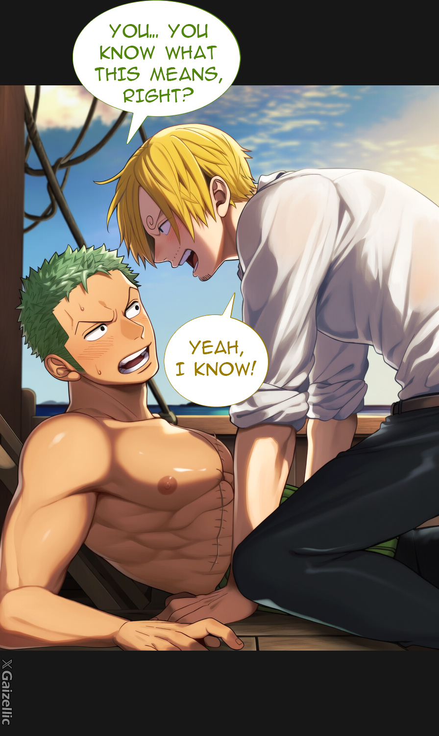 Roronoa Zoro (One Piece) Rule 34 Image