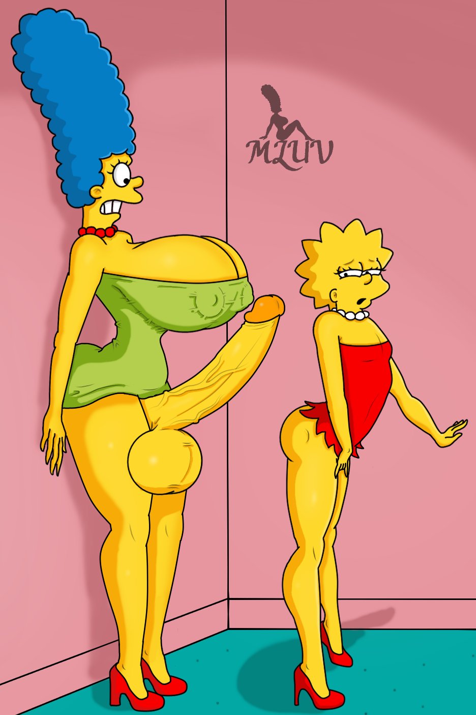 1futa, 1girls, areolae, balls, big areola, big ass, big balls, big breasts, big cock, big nipples, big penis, big testicles, blue hair, breasts, clothed, clothing, cock, dickgirl, ejaculating cum, ejaculation, erect nipple, erect nipples, erect penis, erection, female, futa on female, futanari, huge balls, huge breasts, huge cock, huge nipples, huge testicles, incest, intersex, large areolae, large balls, large breasts, large cock, large penis, large testicles, lisa simpson, long hair, long penis, marge simpson, mluv, nipples, nude, penis, scrotum, testicles, the simpsons, uncensored, veiny penis, yellow body, yellow skin