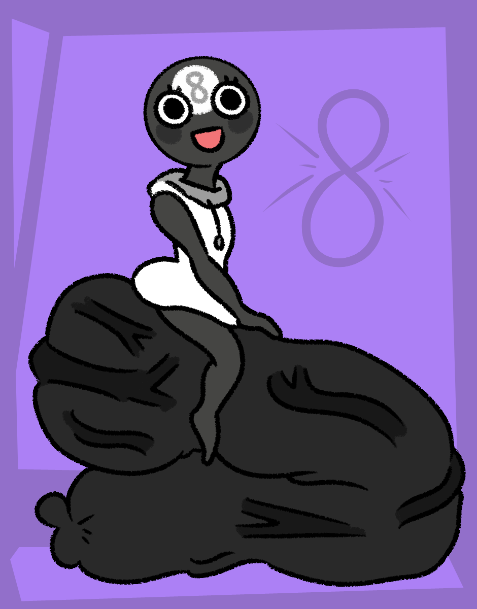 8_ball bad_anatomy big_eyes cub dandy's_world eight_ball futa_only futanari gigantic_penis hyper_balls hyper_futa hyper_penis massive_penis open_mouth penis smiling smiling_at_viewer toodles_(dandy's_world) vanveleca young