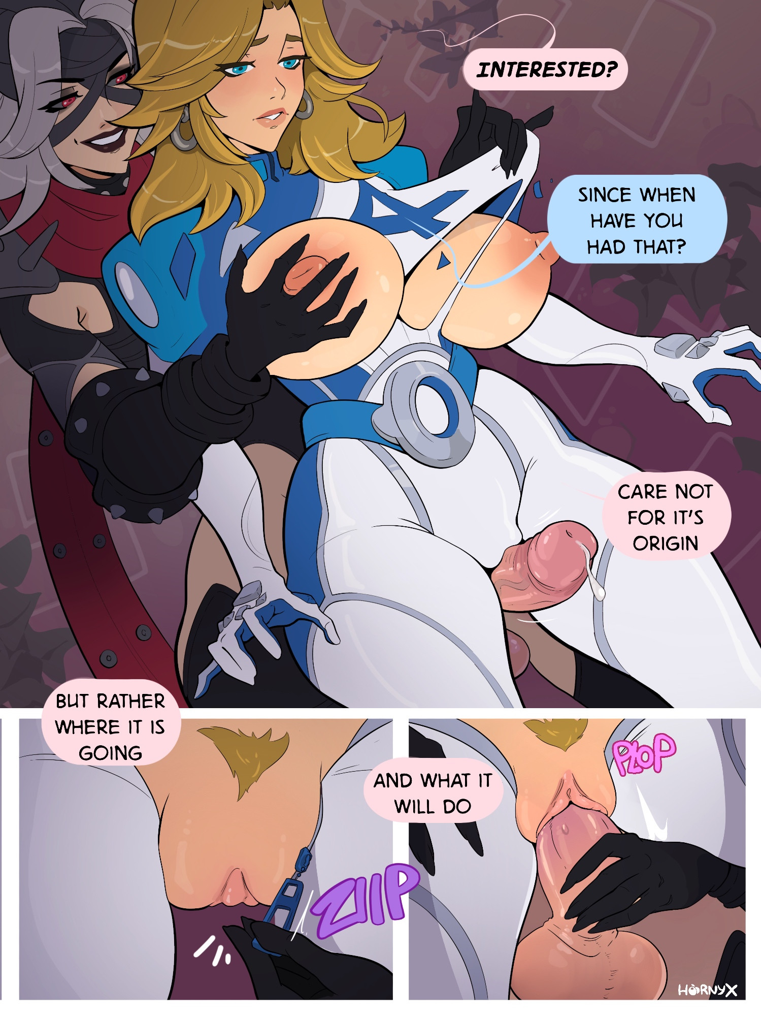 1futa, 1girls, 2025, 2d, blonde hair, blue eyes, breasts, breasts out, clitoral hood, clitoris, clothing, comic, comic page, dialogue, digital media (artwork), fantastic four, female, futa on female, futanari, hornyx, intersex, invisible woman, invisible woman (marvel rivals), malice (marvel rivals), malice (marvel), marvel, marvel comics, marvel rivals, partially clothed, penis, penis in pussy, pussy, red eyes, ripped clothing, selfcest, standing sex, sue storm, vagina, vaginal penetration, vaginal sex, white hair