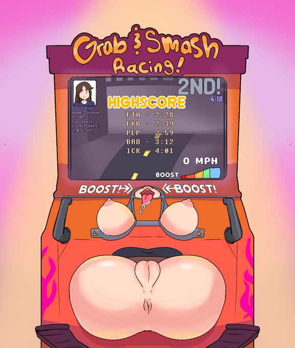 arcade arcade_cabinet arcade_machine debt delinquent exposed_ass exposed_breasts exposed_nipples exposed_pussy faetomi forced_exposure forced_prostitution free_use game nonconsensual objectification presenting_ass presenting_hindquarters presenting_pussy prostitution_machine public_nudity public_sex public_use red_hair restrained sex_slave solo stress_relief stuck_in_object