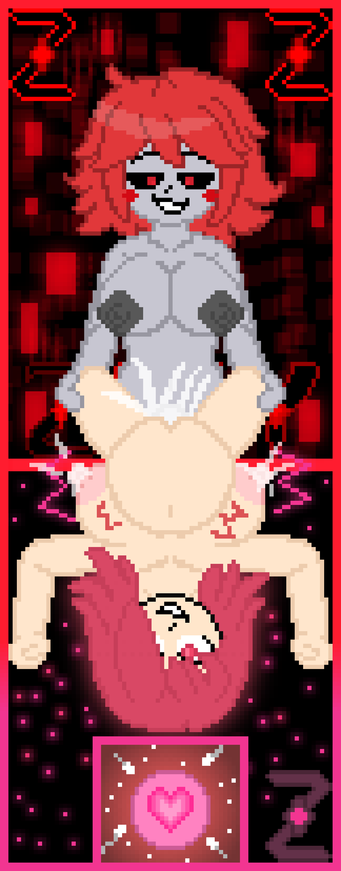 1futa 1girls bete_noire big_breasts big_penis breasts bulge cum cum_in_pussy cum_inside cumflation cumming female fertilization futa_on_female glitchtale glowing_hair holding_legs impregnation inflation laying_down penetration penis penis_in_pussy pixel_art player_(underplayer) pussy_penetration self_upload sperm sperm_cell underplayer undertale undertale_(series) undertale_au zixy