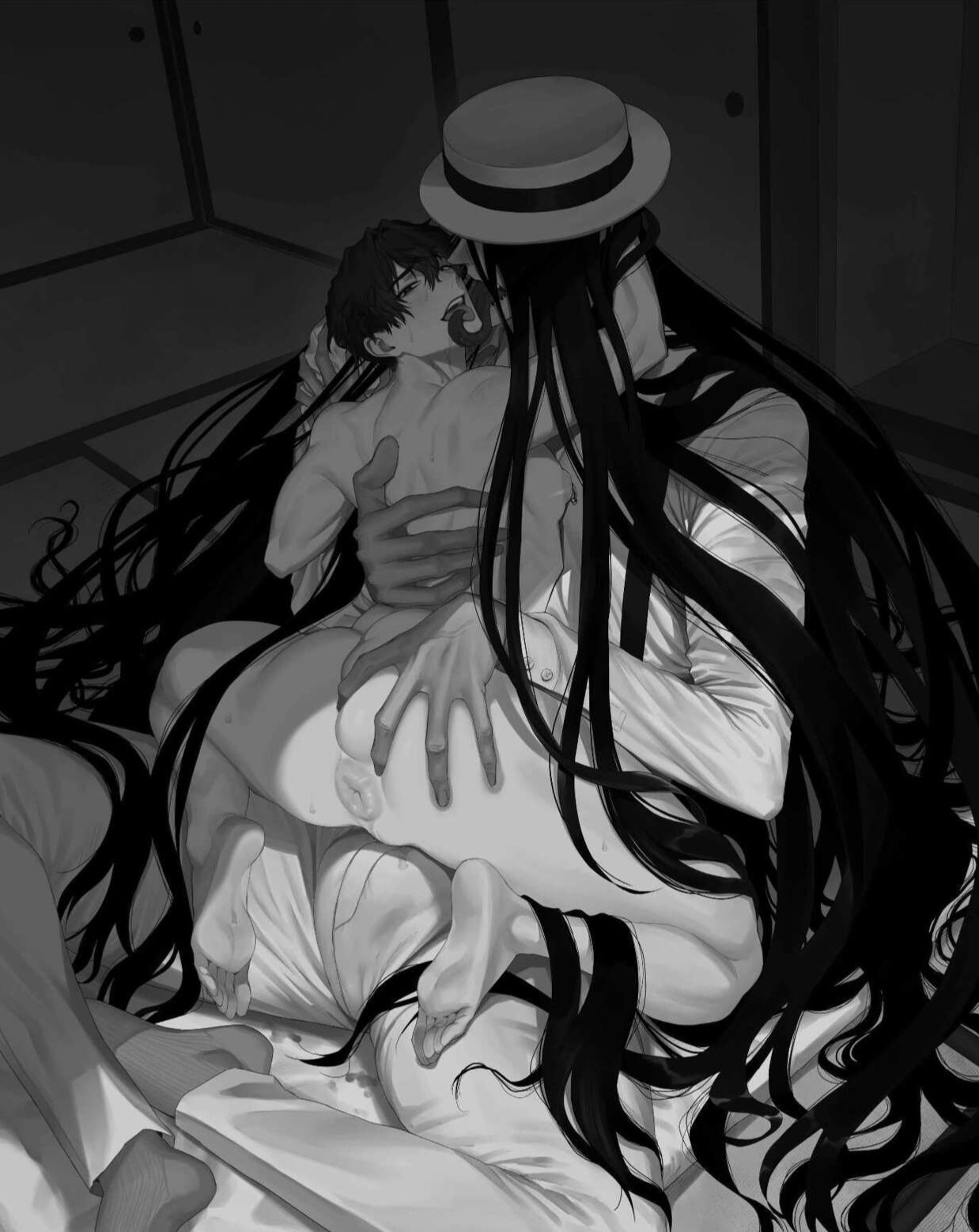 2boys, abs, anus, artist request, ass, asshole, barefoot, big ass, big dom small sub, blush, bubble ass, bubble butt, chikushou fuguri, dat ass, erect penis, erection, forced, gay, gay domination, gay sex, genderswap (ftm), giant, hasshaku-sama, hat, height difference, horror, hug, huge ass, humanoid, imminent penetration, imminent rape, imminent sex, indoors, japanese mythology, kissing, long tongue, male, male only, male rape victim, male/male, monster, muscular, muscular male, nonconsensual, nude, nude male, pecs, pleasure face, puffy anus, rule 63, size difference, suamamogumogu, sweat, sweatdrop, sweating, sweaty body, takota, tall, taller male, wrapped, wraps, yaoi