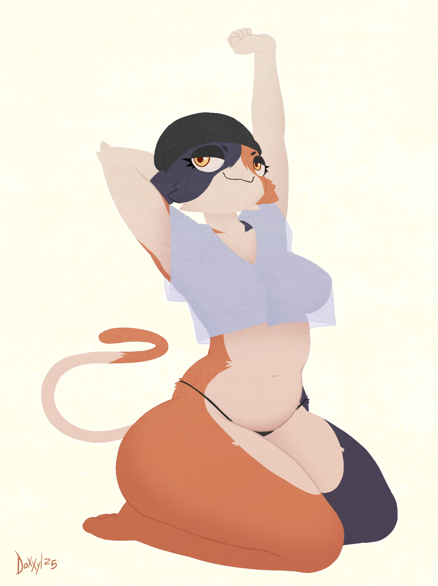 big breasts, breasts, cleavage, doxxyl, female, furry, huge breasts, meow skulls (fortnite), tagme, thick thighs, wide hips