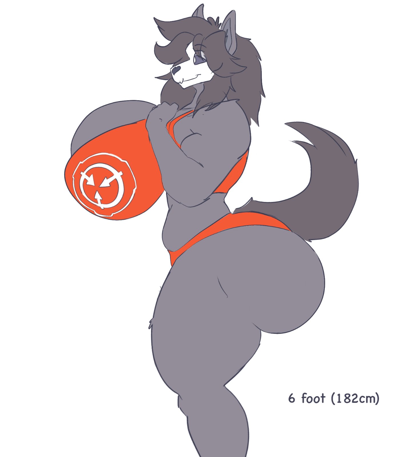 1girls, anthro, ass, big ass, big breasts, bikini, black body, black fur, black hair, breasts, canid, canine, canis, ears, female, furry, huge ass, huge breasts, long hair, looking away, looking to the side, mal0, malo, oleanderin, scp foundation, scp-1471, scp-1471-a, skull, skull head, smile, solo, standing, swimsuit, swimwear, tail, thick thighs, two-piece swimsuit, wolf, wolf girl
