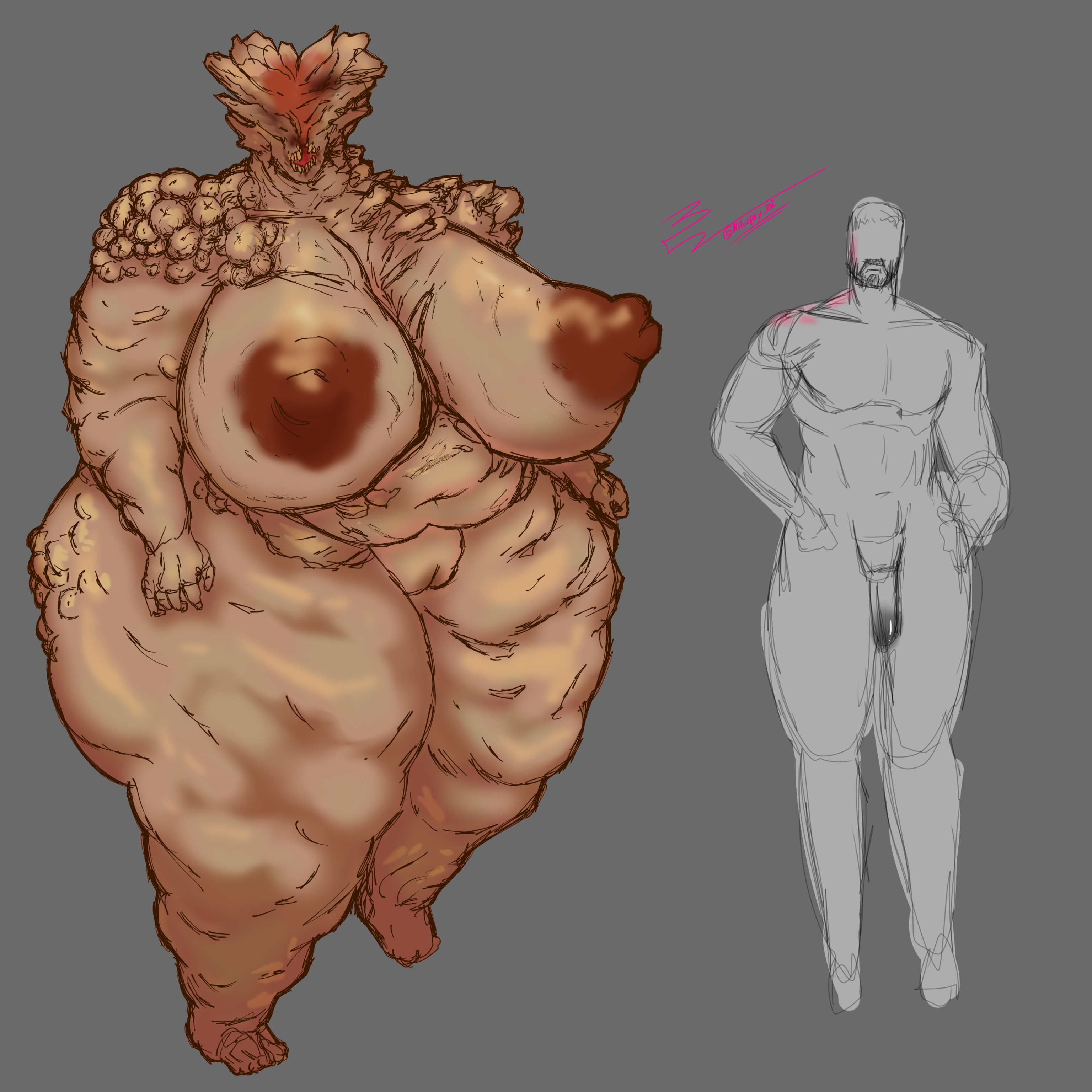 alhuzphy 02, areola, areolae, areolas, artist request, bbw, big areola, big areolae, big areolas, big ass, big breasts, big butt, big nipples, big thighs, bloated, bloated ass, bloated belly, bloated boobs, bloated breast, bloated breasts, bloated butt, bloated female, bloated hips, bloated stomach, bloated thighs, bloated tummy, bloated with fat, bloater (the last of us), breasts, breasts bigger than head, chubby, chubby female, clicker (tlou), digital drawing (artwork), digital media (artwork), fat, fat ass, fat butt, fat female, fungus, ginormous ass, ginormous breasts, ginormous butt, huge areola, huge areolae, huge areolas, huge ass, huge breasts, huge butt, human, human on humanoid, large areola, large areolae, large areolas, large ass, large breasts, large butt, male, massive ass, massive butt, mommy, monster, monster girl, nightmare waifu, no clothes, no underwear, obese female, overweight, overweight female, pussy, pussy lips, rule 63, the last of us, the last of us (series), thick, thick butt