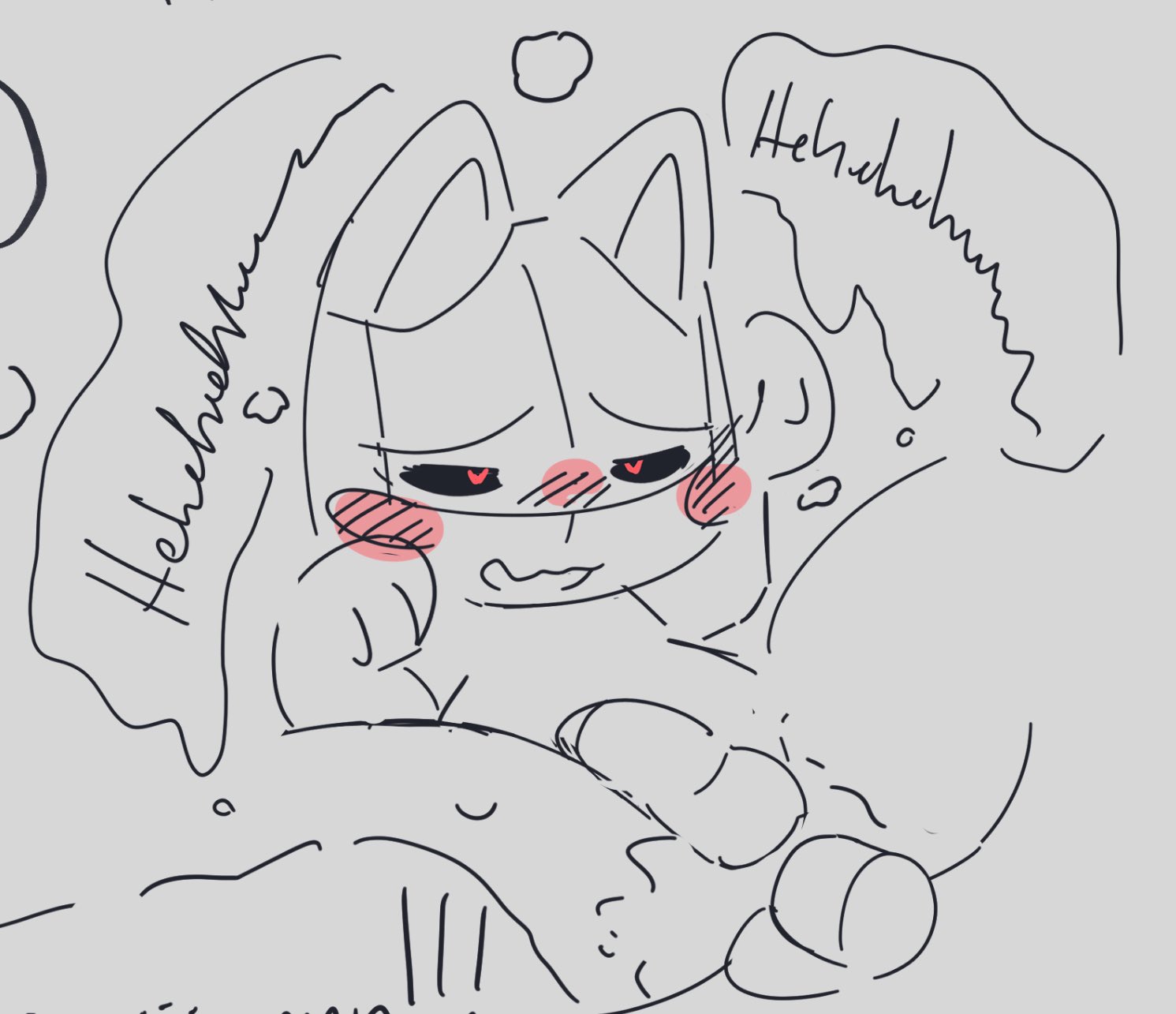 2boys, anal, anal sex, bj (artist), blush, disembodied penis, doko demo issho, domestic cat, duo, gay, heart, heart-shaped pupils, looking at another, looking pleasured, male, male only, male/male, mammal, penis, pleasure face, sex, sketch, sony interactive entertainment, speech bubble, spread legs, spreading, tagme, text, toro inoue