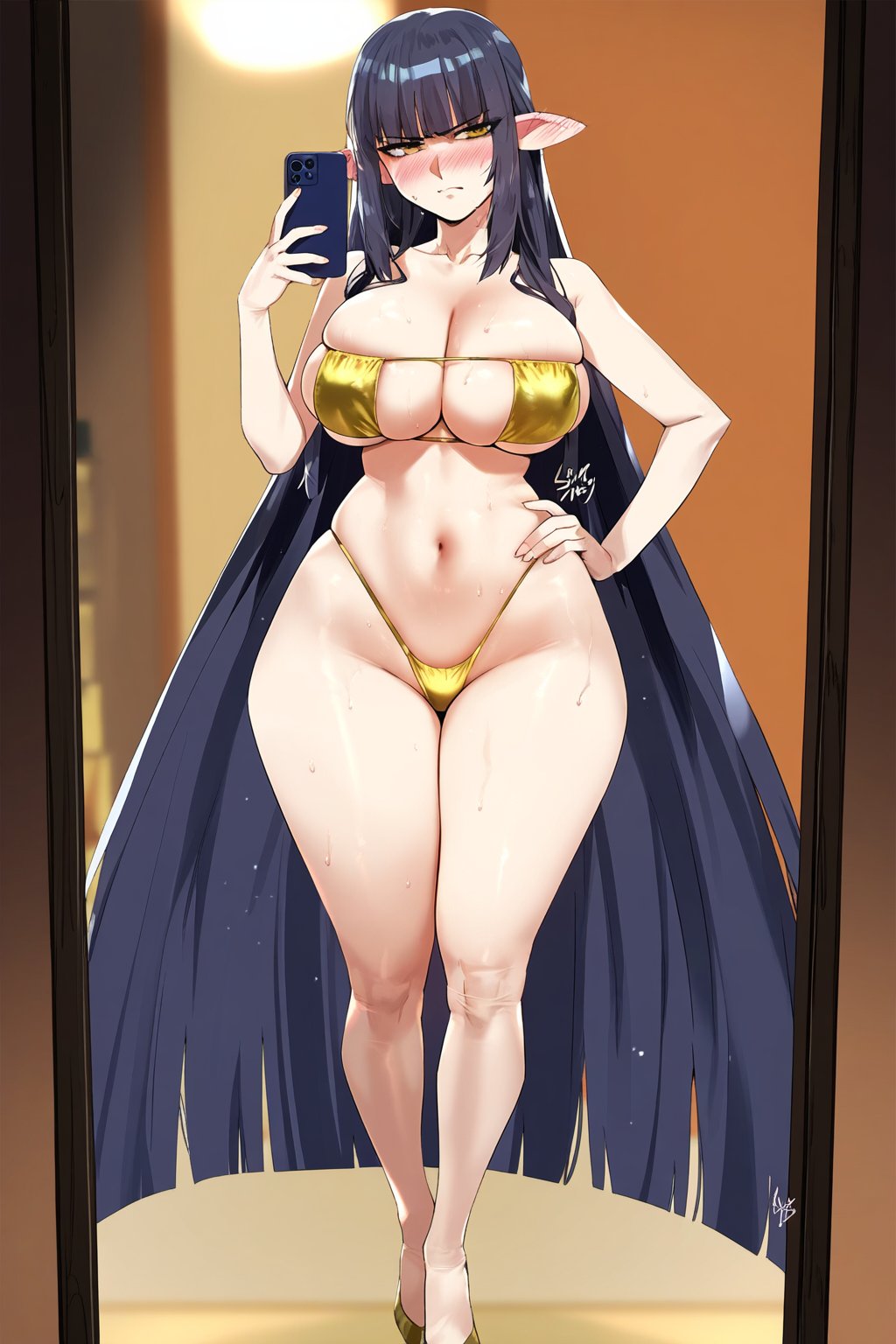 ai_generated bikini fate_(series) leo_over_heaven mirror_selfie semiramis_(fate)