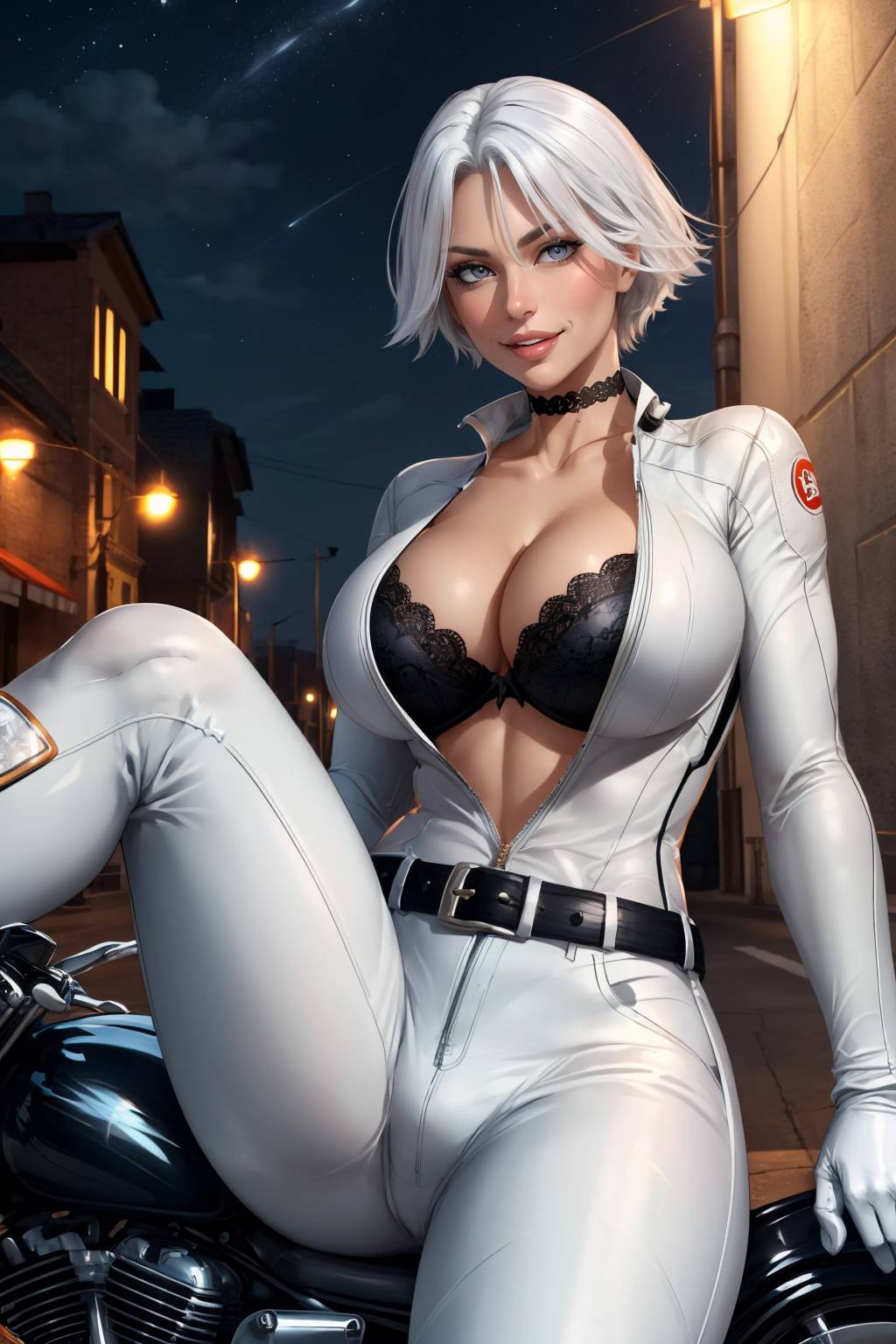 ai_generated ass big_ass big_breasts breasts christie_(doa) dead_or_alive huge_breasts large_breasts lunerae solo solo_focus thick_thighs white_hair