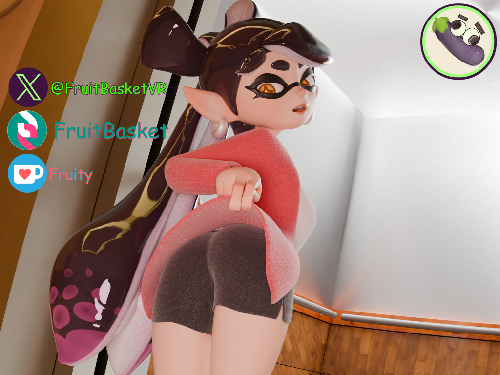 3d ass_focus blender callie_(splatoon) fruity_(artist) nintendo splatoon tight_clothing