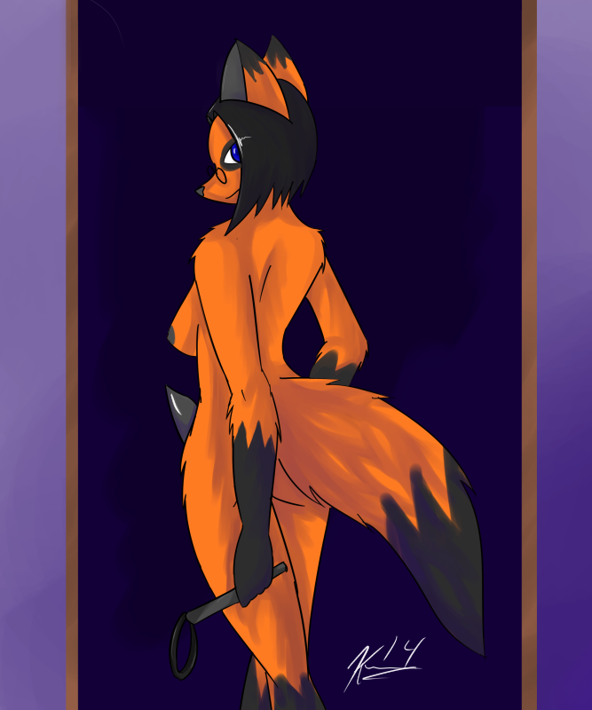 anthro black_penis canine dickgirl fallenfolf folf fox hybrid intersex mammal penis solo wolf xeila