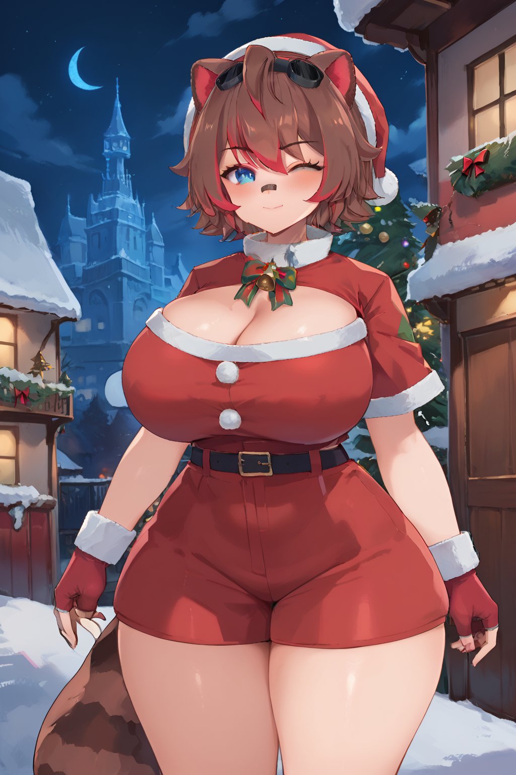 ai_generated ass big_breasts breasts christmas female female_only holidays indie_virtual_youtuber jp3641 long_hair pink_hair rakkun shorts solo solo_female thick_ass thick_thighs thighs twitch twitch.tv twitter virtual_youtuber vtuber youtube youtube_hispanic youtuber youtubers