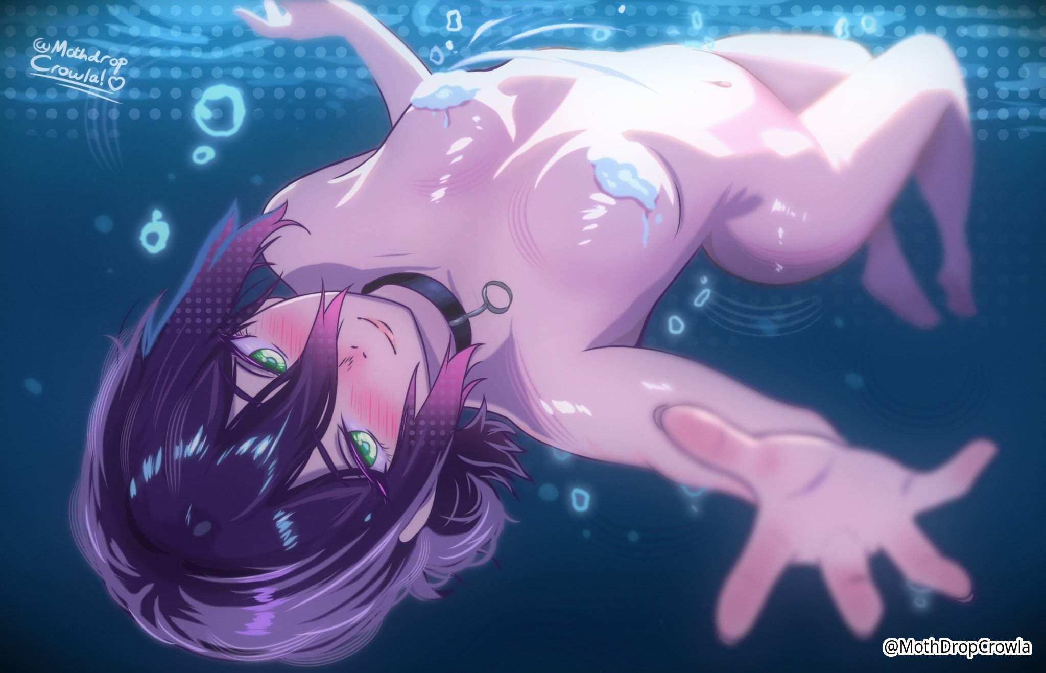 1girls, 2d, 2d (artwork), 2d artwork, bare armpits, bare arms, bare belly, bare calves, bare chest, bare hands, bare hips, bare knees, bare legs, bare midriff, bare navel, bare shoulders, bare skin, bare soles, bare thighs, bare toes, bare torso, barefoot, belly, belly button, black choker, black hair, black-haired female, blush, blush face, blushing at viewer, blushing female, blushing lines, breasts, breasts apart, calves, chainsaw man, choker, closed mouth smile, completely naked, completely naked female, completely nude, completely nude female, covered breasts, covered nipples, curvaceous, curvaceous body, curvaceous female, curvaceous figure, curvaceous hips, curvaceous teen, curvy, curvy body, curvy female, curvy figure, curvy hips, digital, digital art, digital drawing, digital drawing (artwork), digital media, digital media (artwork), drawing, exposed armpits, exposed arms, exposed belly, exposed chest, exposed hips, exposed legs, exposed midriff, exposed navel, exposed shoulders, exposed skin, exposed thighs, exposed toes, exposed torso, feet, female, female focus, female only, female torso, fingernails, fingers, full body, fully naked, fully nude, green eyes, green-eyed female, groin, hair between eyes, high resolution, highres, inguinal crease, inguinal ligament, knees, lean figure, legs, legs closed, legs together, legs together feet apart, long hair, looking at viewer, midriff, mothdropcrowla, naked, naked female, naked woman, narrow waist, navel, nude, nude female, nudity, pear-shaped figure, petite, petite body, petite breasts, petite female, petite girl, petite tits, reaching out, reaching towards viewer, reze (chainsaw man), shoulders, simple background, slender body, slender waist, slim waist, small breast, small breasts, smile, smiley face, smiling, smiling at viewer, soles, solo, sunlight, thighs, thighs together, tiny breasts, topless, topless female, underwater, underwater scenery, wide hips