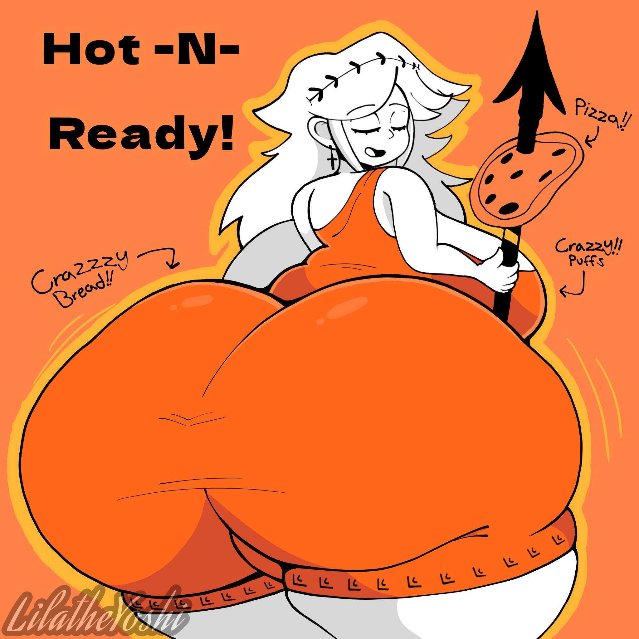 1girls, bbw, big ass, big breasts, big butt, big cleopatra, big thighs, chubby, chubby female, cleavage, cleavage cutout, closed eyes, curvaceous, curvaceous ass, curvaceous body, curvaceous female, curvaceous figure, curvaceous hips, curvaceous thighs, curves, curvy, curvy body, curvy female, curvy figure, curvy hips, enormous ass, enormous breasts, enormous butt, enormous thighs, enormous tits, female, female focus, female only, giant ass, giant breasts, giant thighs, gigantic ass, gigantic breasts, happy, happy female, huge ass, huge breasts, huge butt, huge thighs, hyper, hyper ass, hyper breasts, hyper butt, large ass, large breasts, large butt, large thighs, little caesars, long hair, massive ass, massive boobs, massive breasts, massive butt, massive thighs, massive tits, open mouth, orange clothes, orange clothing, orange dress, overweight, overweight female, pizza, plump, plump ass, plump boobs, plump breasts, plump butt, plump thighs, solo, solo female, solo focus, spear, thicc, thicc ass, thicc breasts, thicc thighs, thick, thick ass, thick hips, thick legs, thick thighs, thighs, tongue, very long hair, voluptuous, voluptuous body, voluptuous female, white body, white hair, white shirt