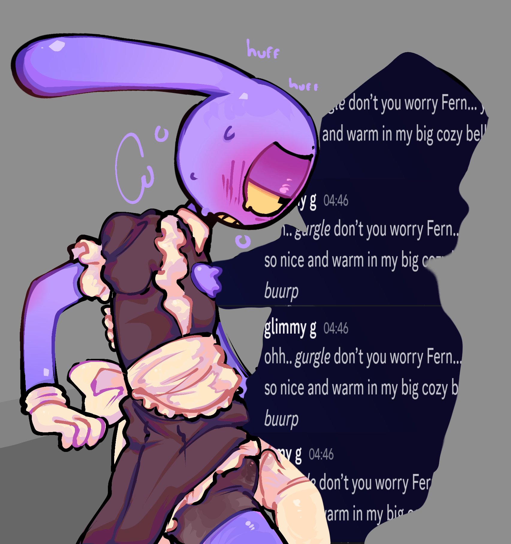 blush, boner, boner in pants, desperate, desperate to cum, frotting, glitch productions, grunkle stan, jax (the amazing digital circus), maid, maid dress, maid jax (the amazing digital circus), male, male only, purple body, rabbit, rabbit ears, tadc, the amazing digital circus, ticklesyourfeet, white gloves