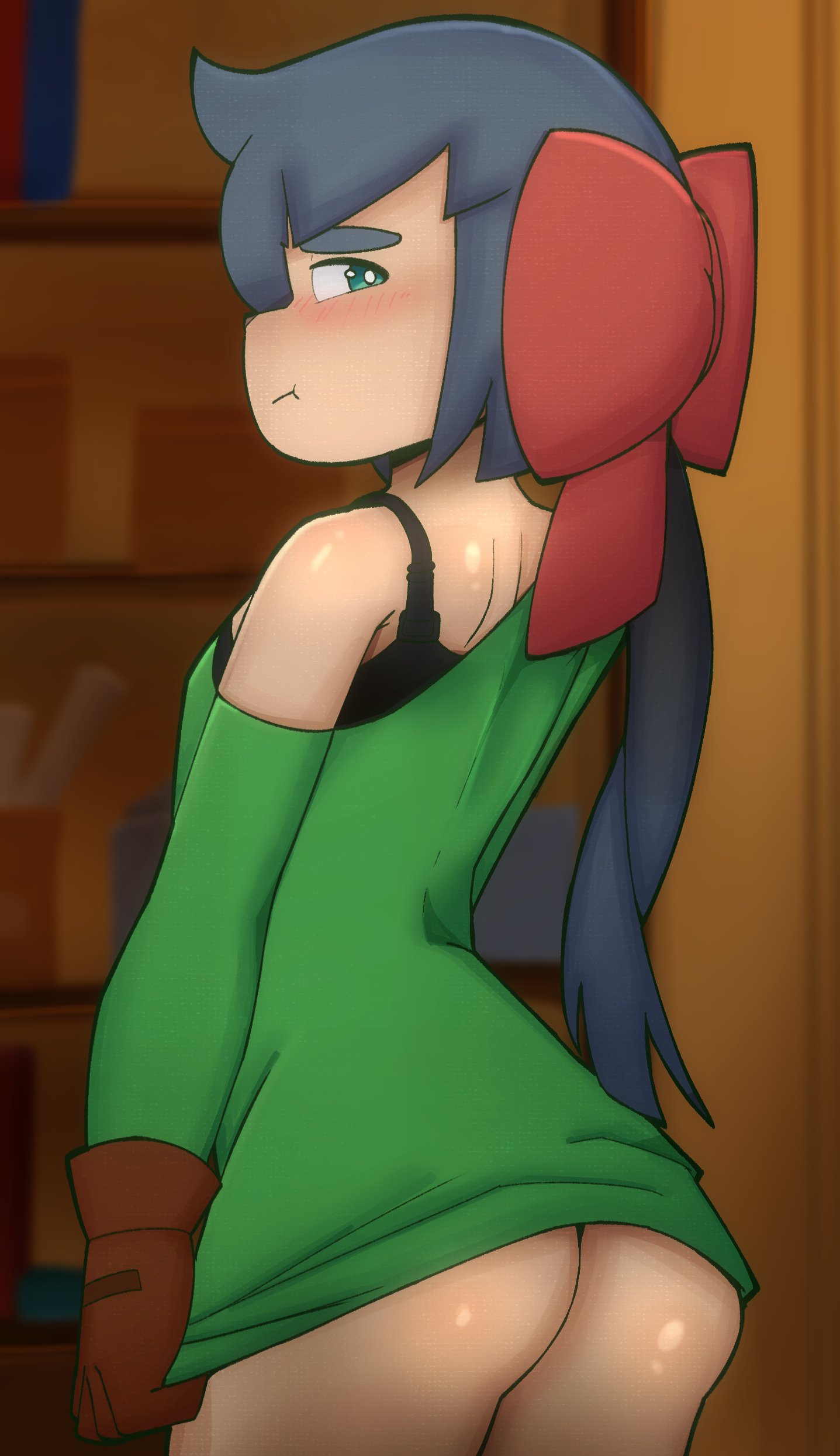 1girls, ass, breasts, constanze amalie von braunschbank-albrechtsberger, female, garydayshey, little witch academia, looking back, lunny sketch, petite, small breasts