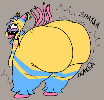 ass, big ass, cooluthink, dandy's world, piñata, tagme, tongue, twerking, yatta (dandy's world)