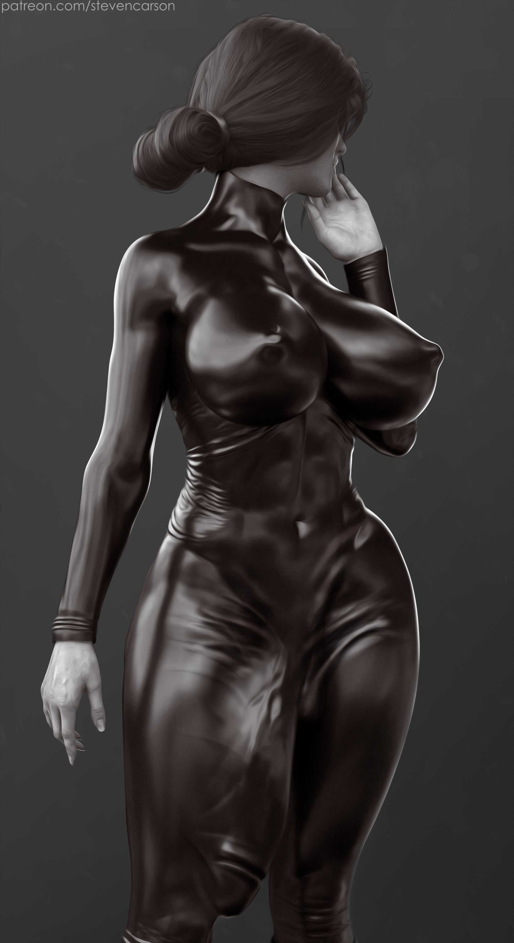 1futa, 3d, balls, balls bulge, balls under clothes, bodysuit, breasts, bulge, bulge down leg, cameltail, cd projekt red, club shaped penis, curvy, erect nipples, erect nipples under clothes, erection, erection under clothes, futa only, futanari, huge breasts, huge cock, huge penis, intersex, large balls, latex, latex suit, nipple bulge, nipples, nipples visible through clothing, nude, penis, penis bulge, penis under clothes, realistic, solo, solo futa, stevencarson, the witcher (series), the witcher 3: wild hunt, tied hair, triss merigold, wide hips