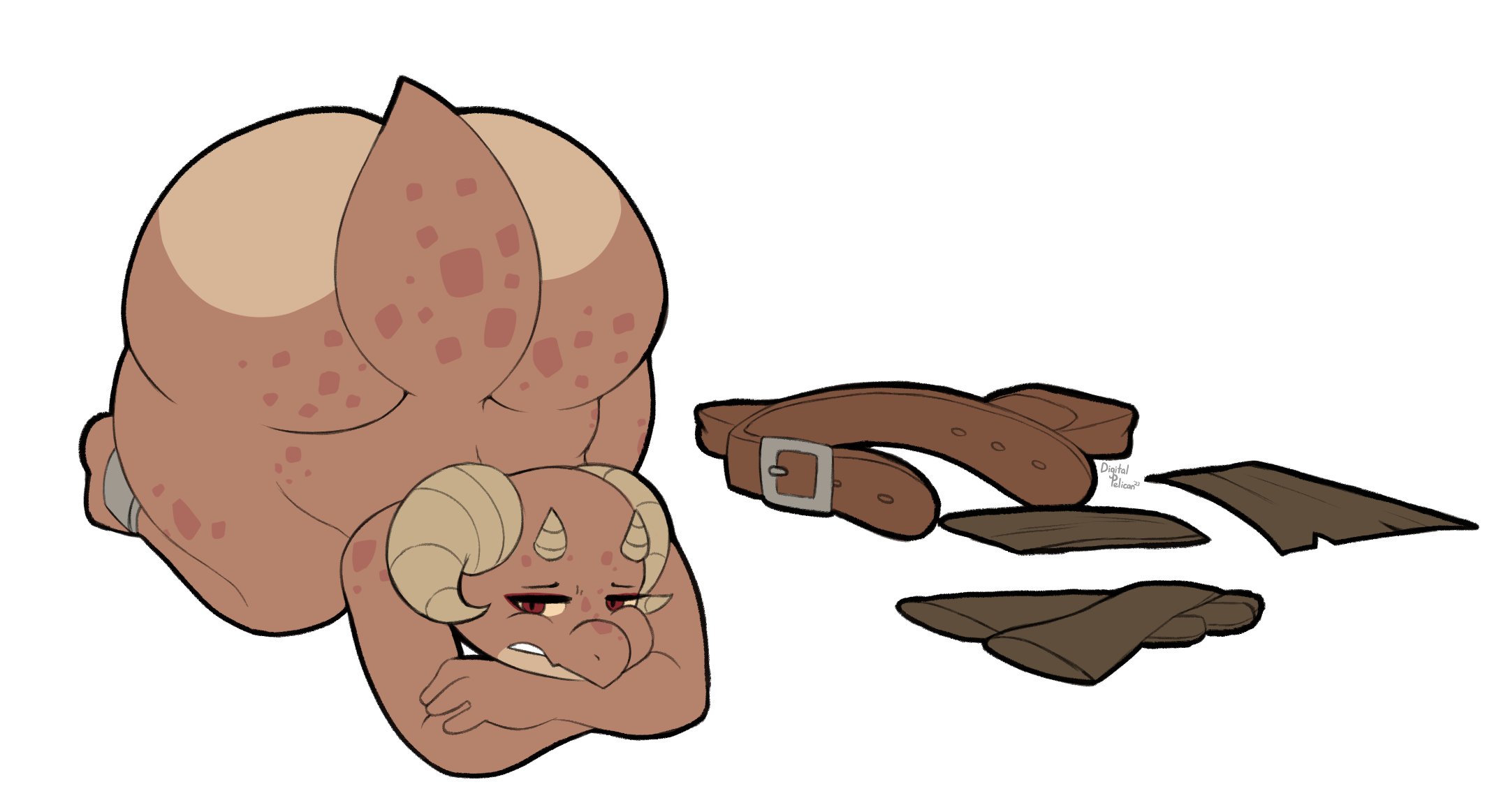 1girls, ass, big ass, big butt, bubble ass, bubble butt, clothes removed, completely nude, digitalpelican, dogeza, dragon, embarrassed, embarrassed nude female, female, female only, horns, huge ass, kobold, naked dogeza, naked female, nervous, nude, piko (simplifypm), shortstack, tagme, tail, the simplifypm-verse, thick thighs, wide hips