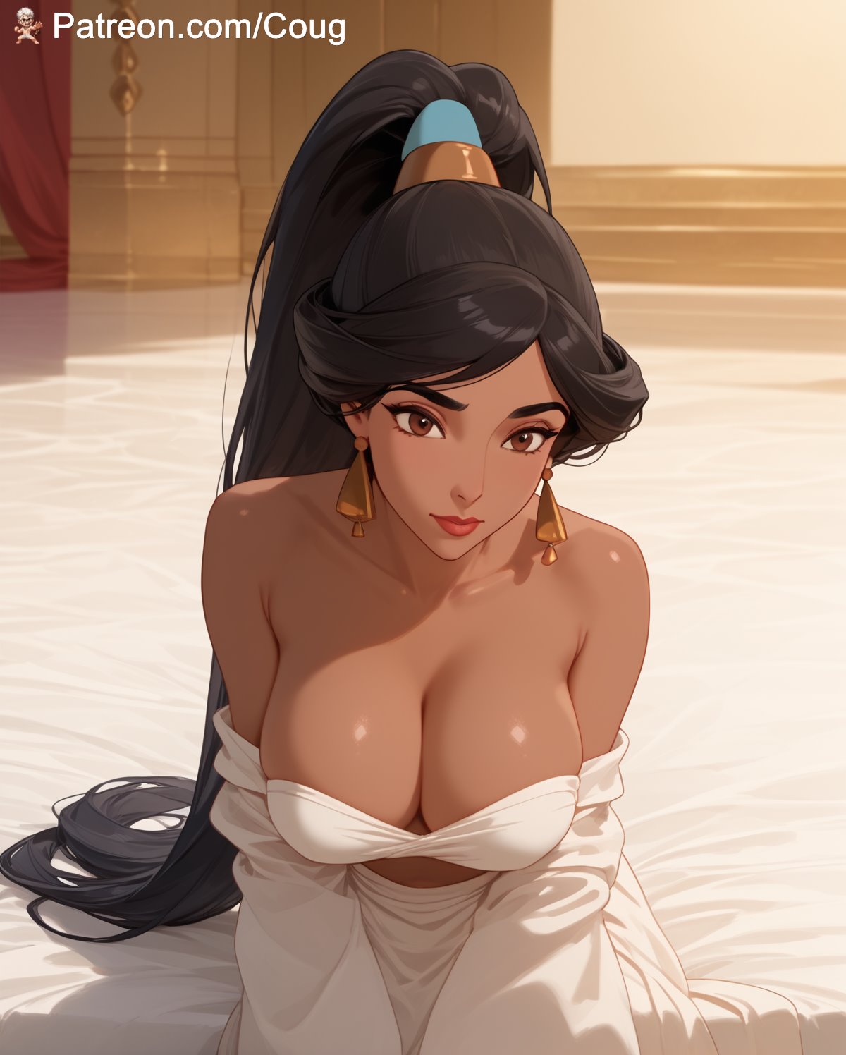 1girls ai_assisted ai_generated aladdin aladdin_(1992_disney_film) arabian arabian_female cougwe disney disney_princess jasmine_(aladdin) princess_jasmine soft_breasts stable_diffusion