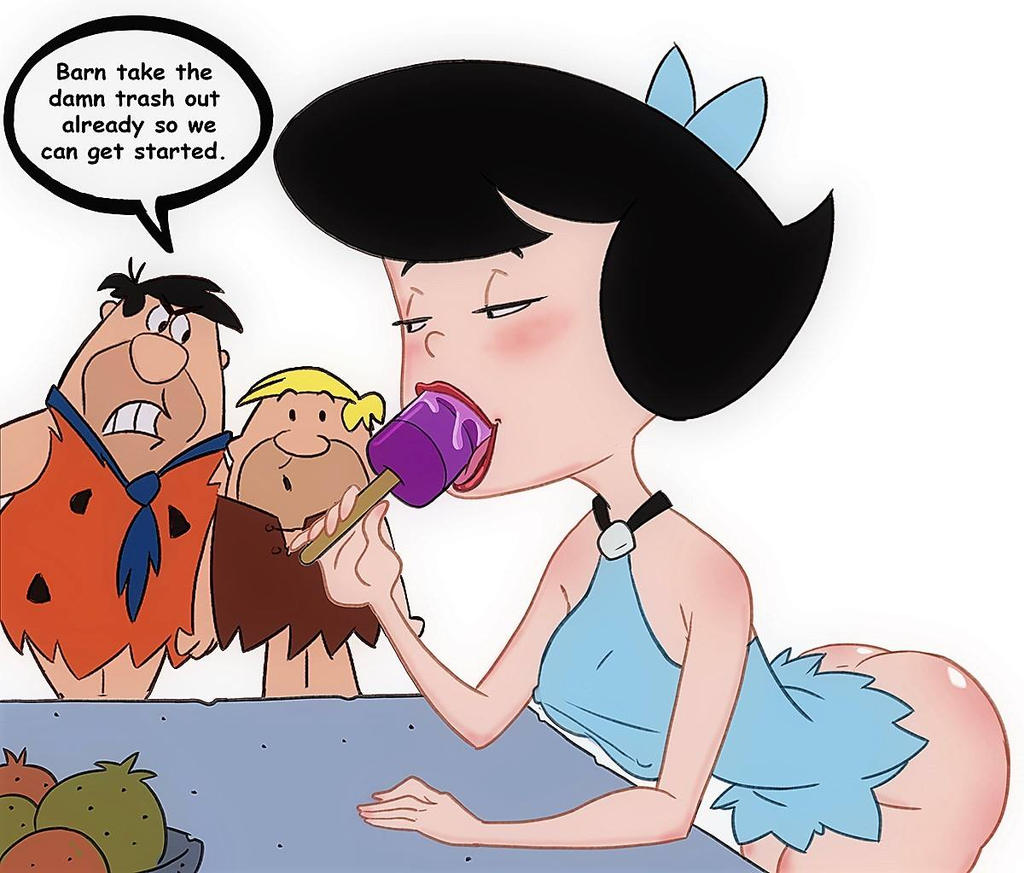 ass barney_rubble betty_rubble blowjob blowjob_face blowjob_gesture braless cheating cheating_wife cuckold cuckolding datguyphil fred_flintstone hanna-barbera milf no_bra oral oral_sex the_flintstones