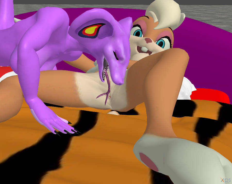 anthro anus arbok big_breasts breasts female lagomorph lola_bunny looney_tunes mammal nintendo nipples nude open_mouth pokemon pussy sebrina sebrina_arbok sex thesp vaginal_penetration video_games warner_brothers yuri