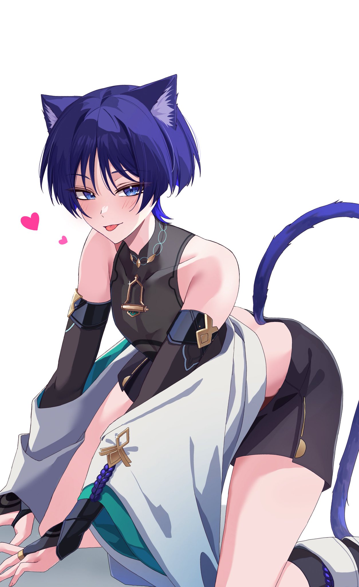 chobonu clothed digital_media_(artwork) femboy genshin_impact male_focus male_only scaramouche_(genshin_impact) solo solo_male twink