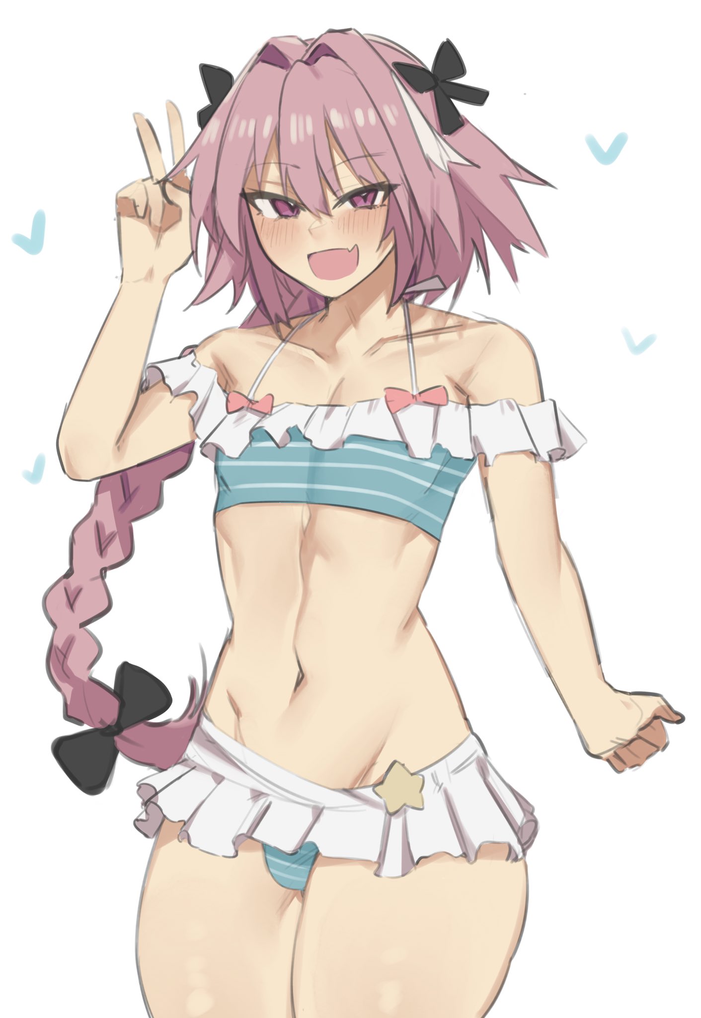 1boy astolfo_(fate) cute fate_(series) femboy nabibutter trap twink