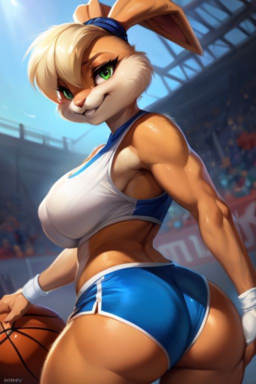 ai_generated basketball basketball_uniform lola_bunny tagme