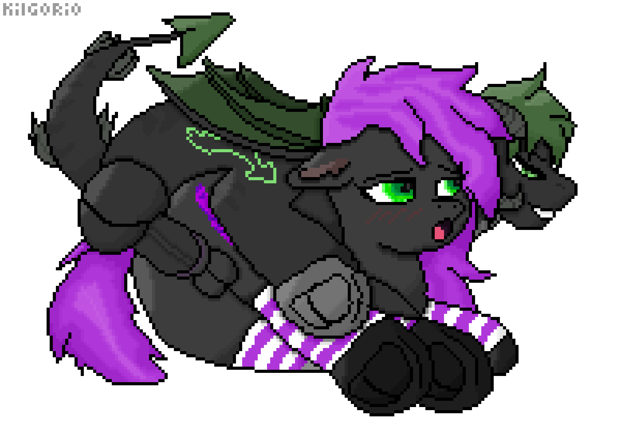 alpha_channel anus balls black_body black_fur clothing digital_media_(artwork) dragon duo earth_pony equid equine fan_character femboyfur feral footwear fur green_eyes green_hair hair hasbro hi_res horse kilgorio legwear lucy_violetmane male male/male mammal my_little_pony mythological_creature mythological_scalie mythology pattern_clothing pattern_footwear pattern_legwear pattern_socks penis pixel_(artwork) plant pony purple_hair scalie signature simple_background socks striped_clothing striped_footwear striped_socks stripes thigh_highs transparent_background vagina wings