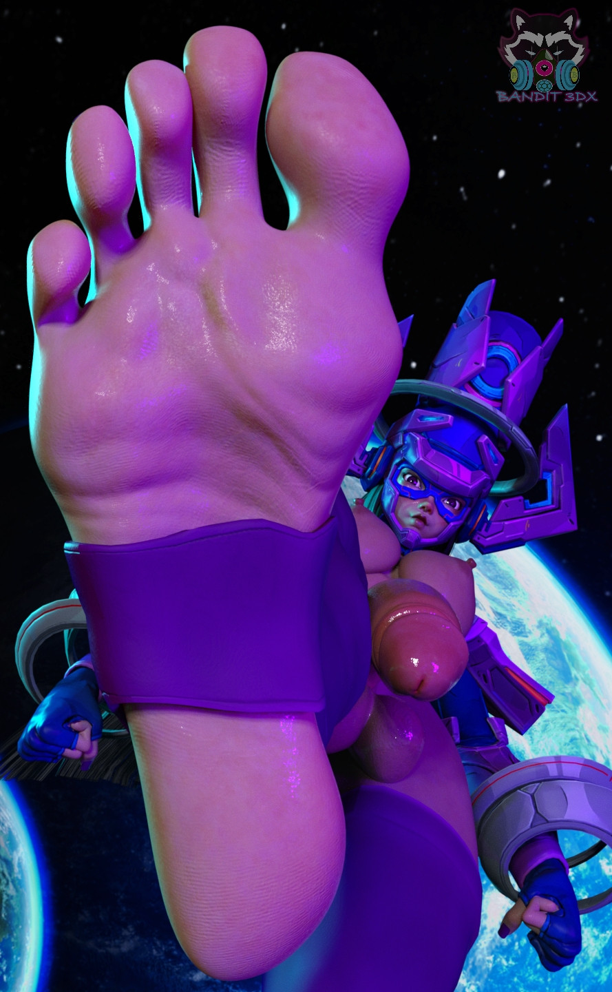 1futa, 3d, bandit3dx, barefoot, cosmic being, fantastic four, feet, female, foot fetish, futanari, galacta, galacta (marvel rivals), giantess, intersex, marvel, marvel comics, marvel rivals, soles, soles fetish, stepping