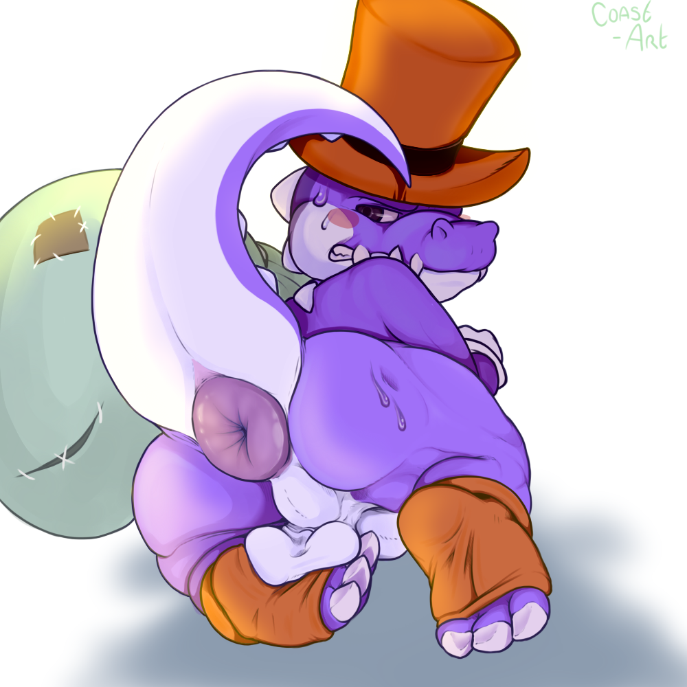 1boy 2015 annoyed anthro anus ass backsack bag balls big_anus blush clenched_teeth coast_(artist) croco crocodile fangs gloves hat kneeling looking_at_viewer looking_back male male_only mario_(series) nervous nintendo penis puffy_anus purple_scales raised_tail rear_view reptile sack scalie solo spats super_mario_rpg sweat teeth top_hat white_scales