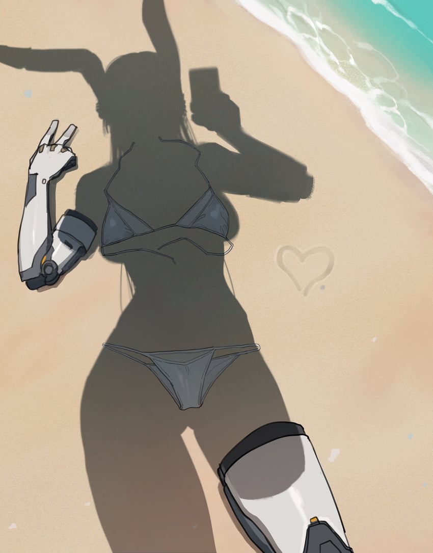 1girls beach dressed_shadow_(meme) meme miruko my_hero_academia my_hero_academia_(finale) nude post-timeskip ratatatat74 rumi_usagiyama shadow silhouette