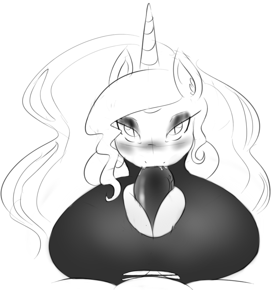 2015 anthro breasts dark_persona equine female friendship_is_magic horn horse mammal my_little_pony nightmare_moon_(mlp) oral penis pony princess_luna_(mlp) seii3 zev