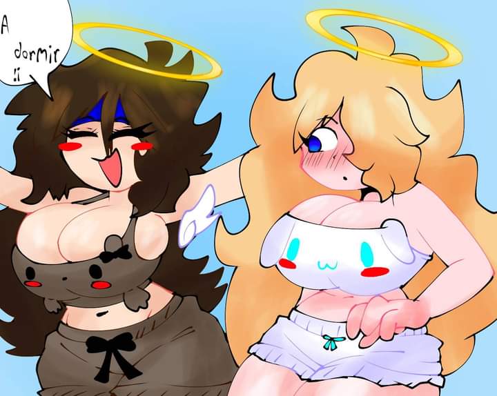 2girls angel angels antonella ari_fnf ariana_lol big_breasts fnf fnf_mods friday_night_funkin josue_chupa_pija_culo_roto multiple_girls oc only_female