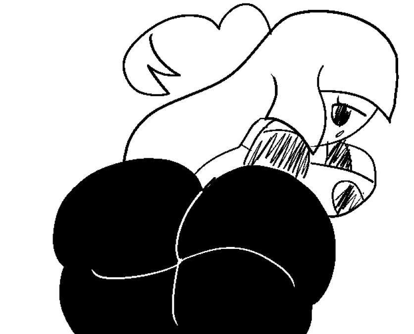 1girls big_ass big_breasts black_and_white breasts bubble_butt cleavage english_text female female_only huge_ass monochrome mysticalgarnet pen_(artwork) sketch solo tagme text thick_thighs wide_hips