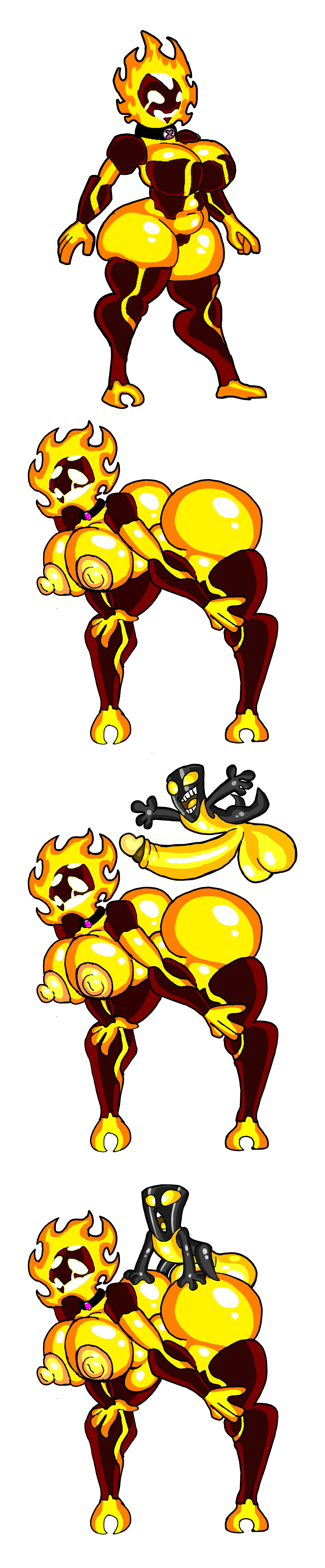 anthro, batore, ben 10, big ass, big breasts, big butt, big penis, bimbo, chaquetrix, gigantic balls, heatblast, huge breasts, kausas33693 (artist), massive breasts, massive penis, megawatt, megawhatt (ben 10), nipple tweak, nipples outside, nosedeenian, penetration, pyronite, small but hung, small dom big sub, thick thighs