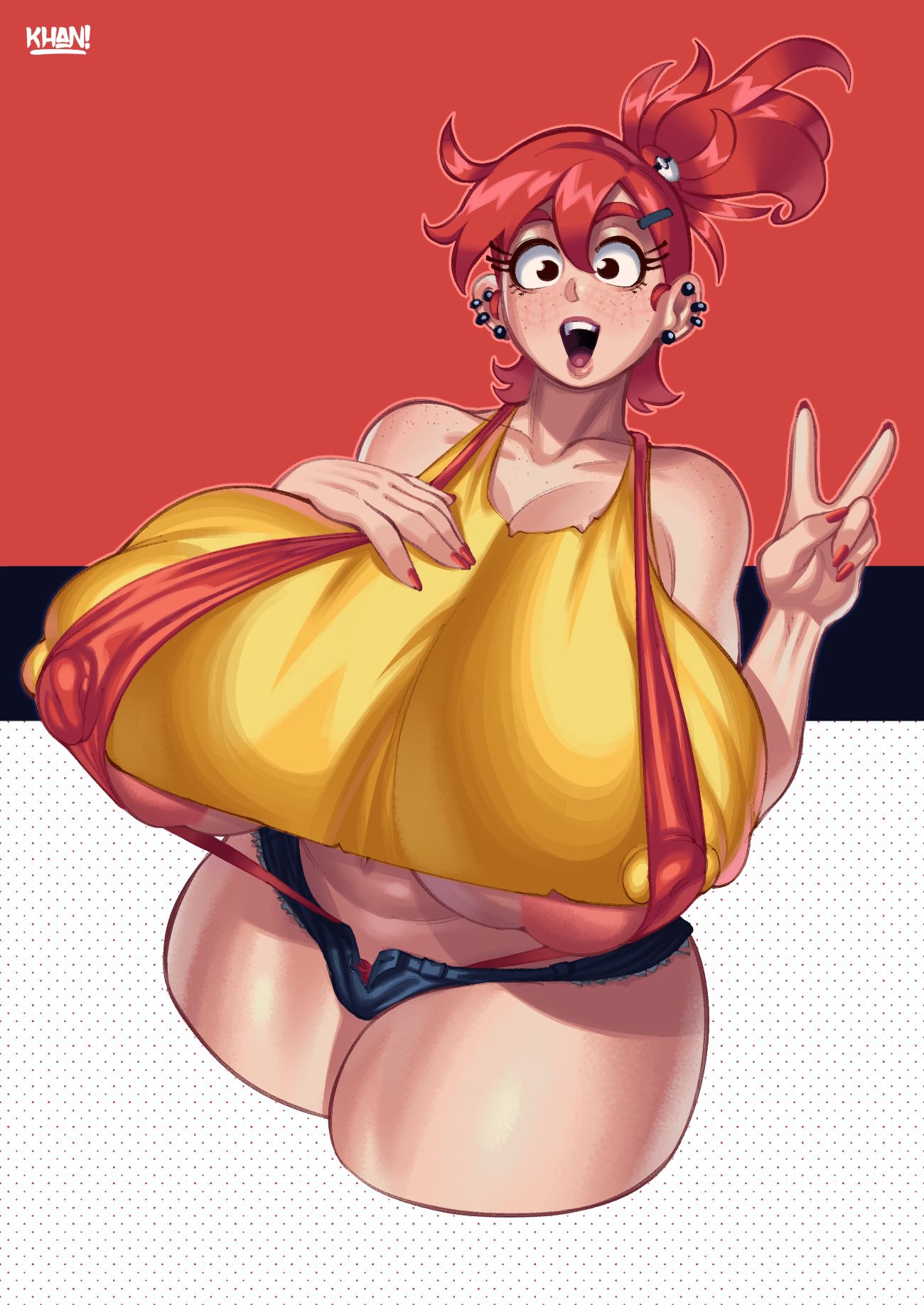 1girls, big breasts, breasts, breasts bigger than head, cosplay, ear piercing, female, female only, flatillustratorkhan, foster's home for imaginary friends, frankie foster, howardk, howardk1999, huge breasts, jpg, kasumi (pokemon) (cosplay), khan!, large breasts, misty (pokemon) (cosplay), pokemon, red hair, solo, solo female, thick thighs, thighs bigger than head, twitter link