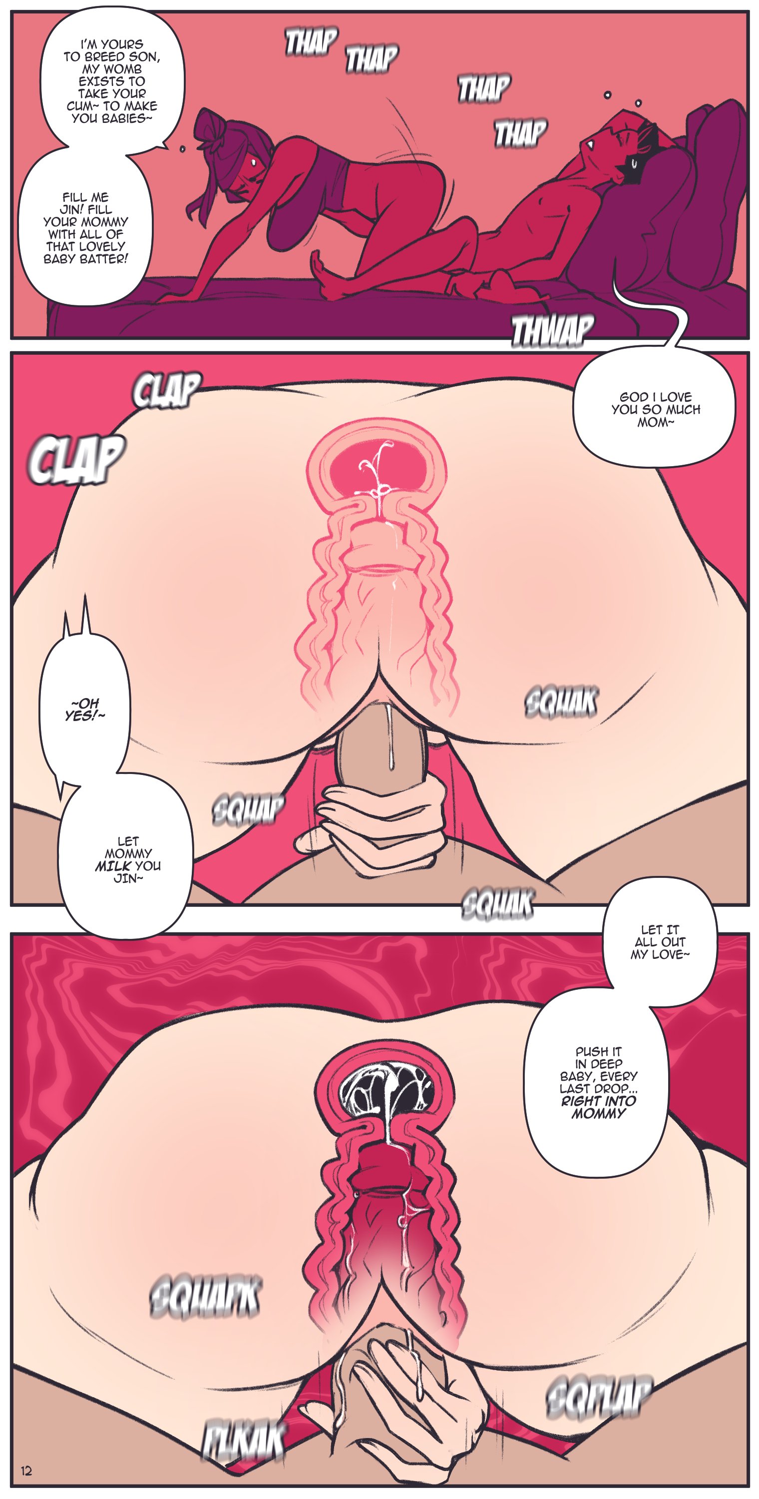 1boy, 1boy1girl, 1girls, asian, asian female, ass, big ass, big breasts, big penis, black hair, bottomless, breasts, closed eyes, clothing, cum, cum in pussy, cum in uterus, cum inside, cumshot, dialogue, ejaculation, english text, female, female on top, from behind, impregnation risk, inbreeding risk, incest, large ass, large breasts, large penis, male, mature, mature female, mature woman, milf, mother, mother and child, mother and son, navel, not enough milk (artist), original, parent, parent and child, penetration, penis, pussy, reverse cowgirl position, riding, riding penis, sex, short hair, son, spread legs, text, text bubble, uterus, vaginal penetration, x-ray