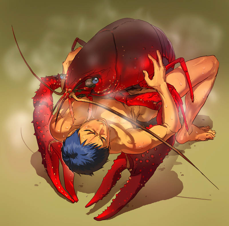 1boy anal arthropod bestiality crustacean feral feral_penetrated gay human human_only interspecies lobster male male/male male_on_male male_only mammal marine sex zoophilia