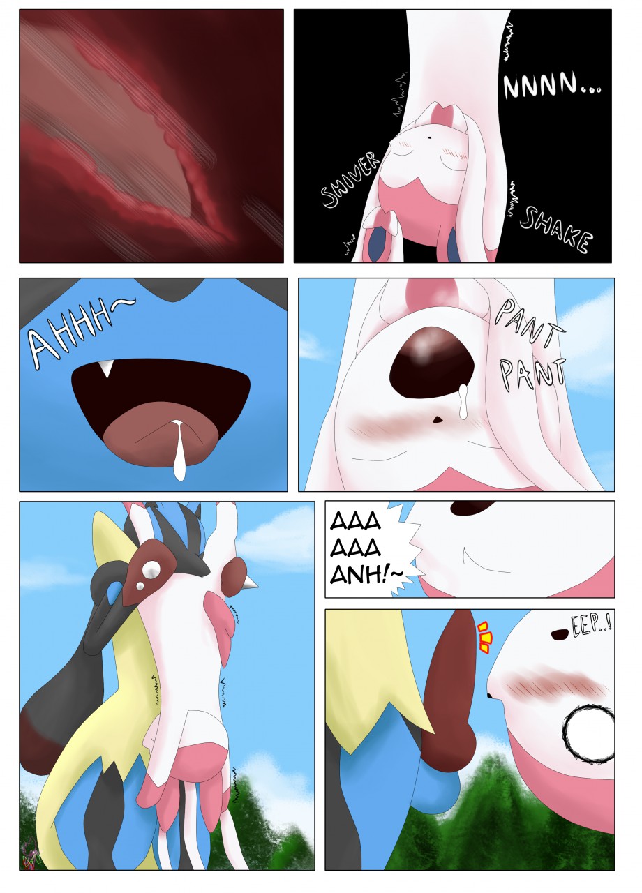 arti4000 blush comic cunnilingus dialogue eeveelution female lucario male mega_evolution mega_lucario nintendo oral penis pokemon pokemon_(species) pokephilia pussy sex sylveon vaginal_penetration video_games