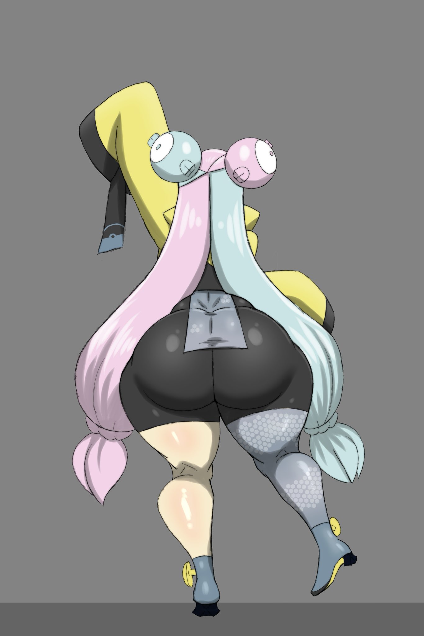 ass, big ass, bottom heavy, facing away, female, fully clothed, iono (pokemon), long hair, long sleeves, mrn00b0d1, n00b x5 (lt4l14n0), pokemon