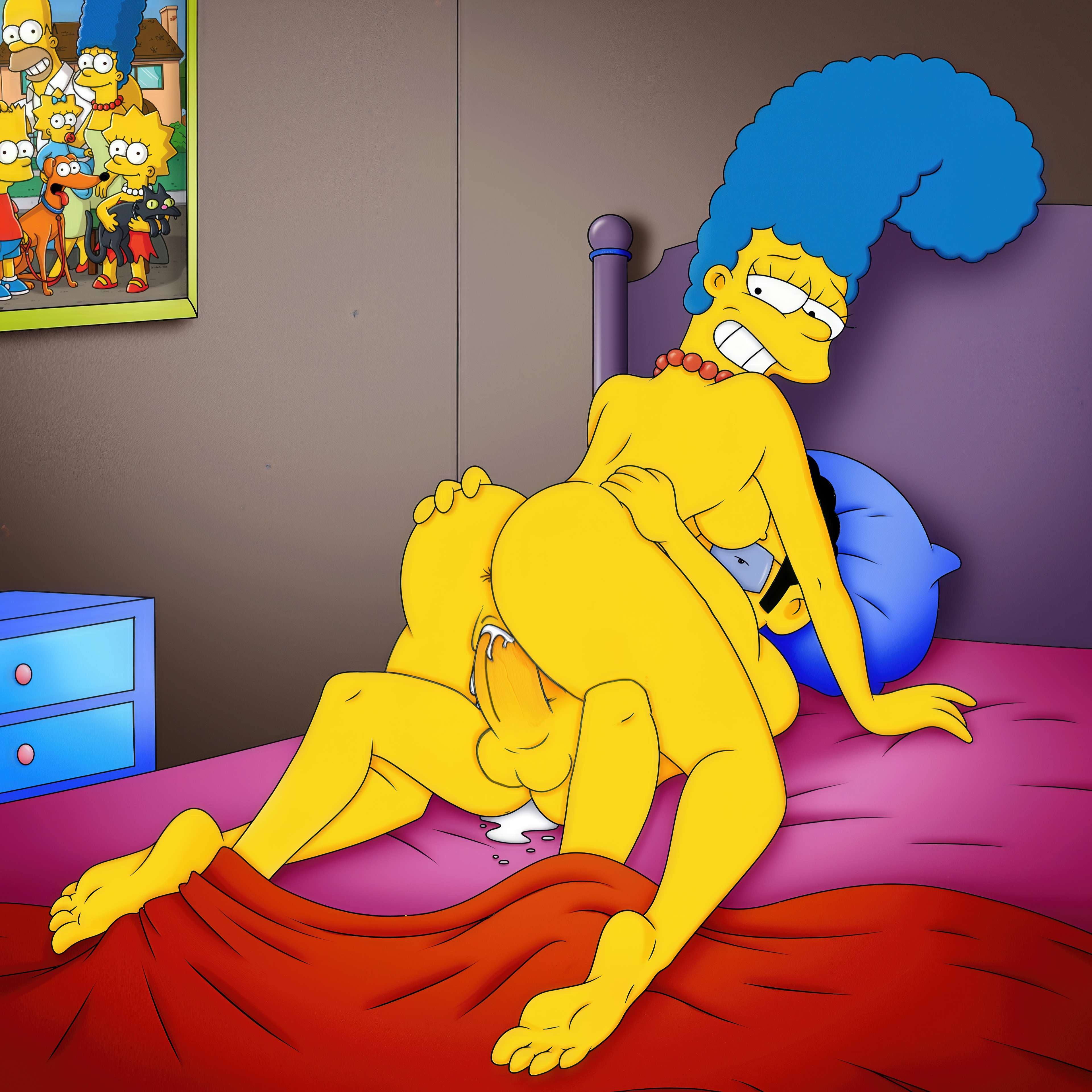 1boy, 1girls, artie ziff, cheating, cheating wife, cum, cum in pussy, cum inside, marge simpson, milf, tagme, the simpsons