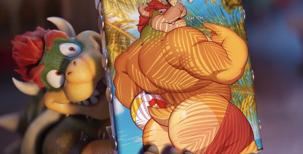 anthro, ass, bara, beetleartz, big ass, big butt, bigbchevalier, bowser, bowser showing his painting, bubble ass, bubble butt, fat ass, fat butt, furry, gay, huge ass, huge butt, koopa, large ass, large butt, male, male only, mario (series), nintendo, round ass, round butt, super mario galaxy (2026 film), thick ass, thick butt, turtle