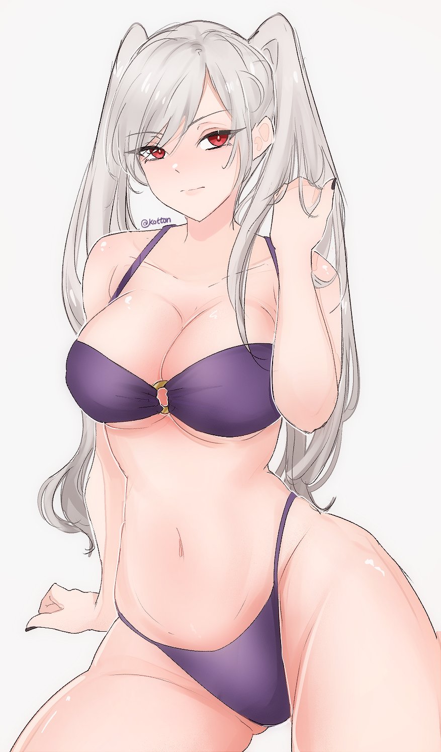 alternate_costume bikini breasts female female_only fire_emblem fire_emblem_awakening fire_emblem_heroes grima_(fire_emblem) nintendo official_alternate_costume purple_bikini purple_swimsuit robin_(female)_(summer)_(fire_emblem) robin_(fire_emblem) robin_(fire_emblem)_(female) serafineart1001 solo swimsuit