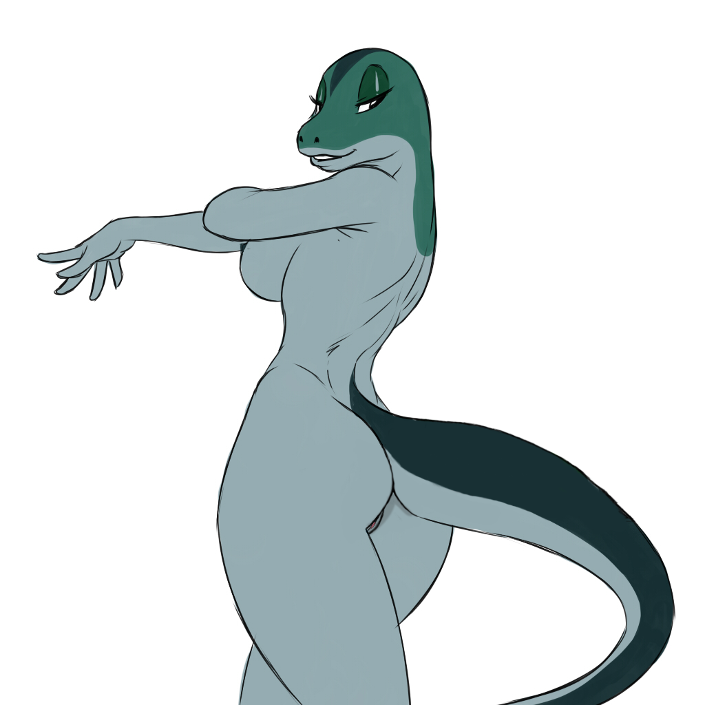 1girls 2d anthro back bedroom_eyes breasts chochi cross_country_detours edit female green_body half-closed_eyes lizard nipples nude plain_background public_domain pussy reptile rita_skopt scalie scalie_female scalie_only sideboob standing tex_avery white_background