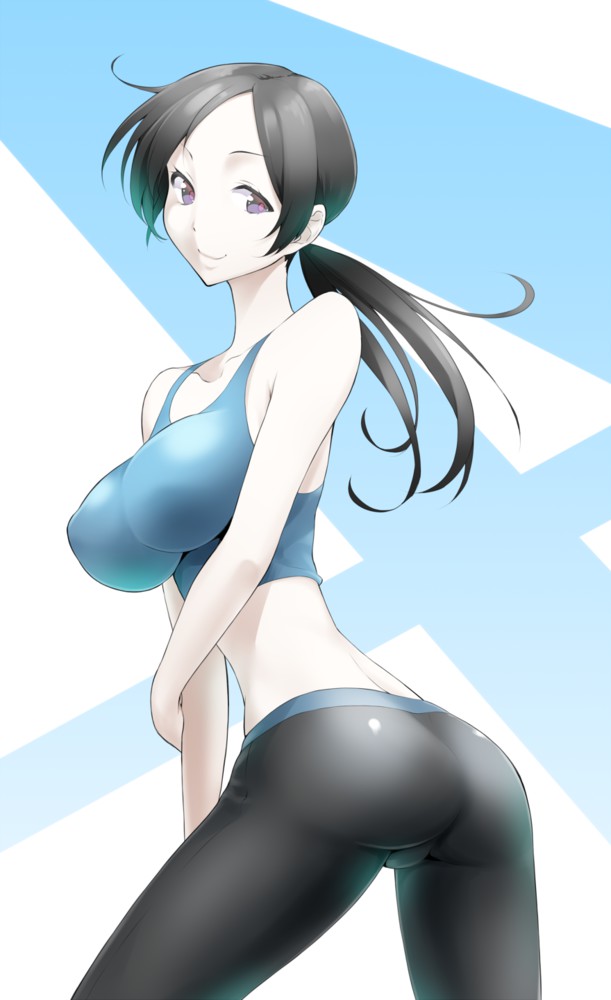 1girls, black eyes, black hair, female, female only, human, nintendo, solo, white skin, wii fit, wii fit trainer, wii fit trainer (female)