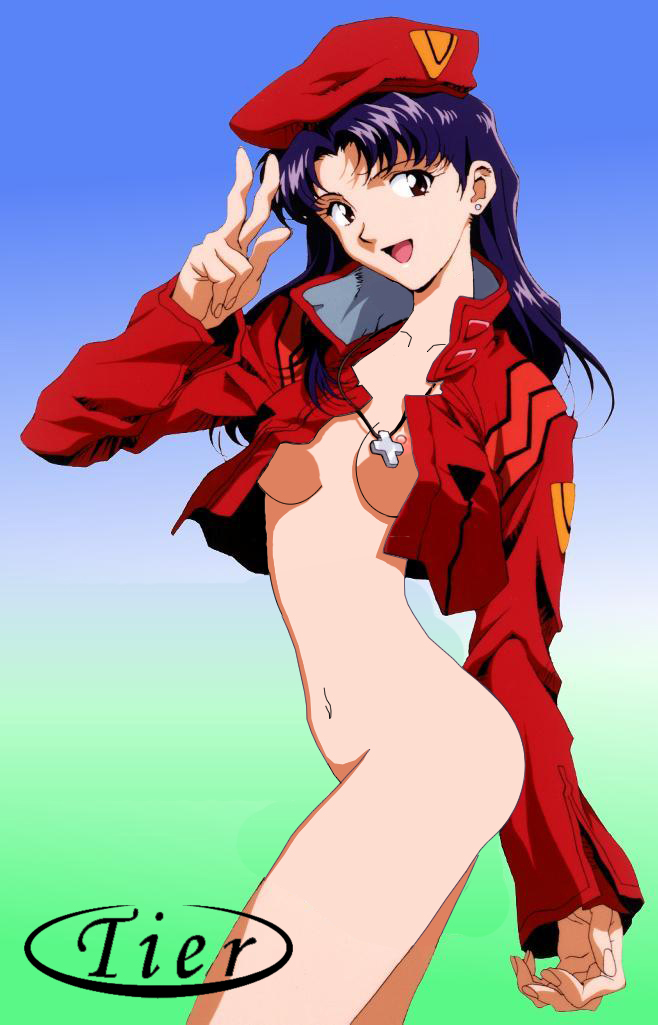 1girls clothing cross female female_only medium_breasts misato_katsuragi neon_genesis_evangelion solo tagme tier tier_(artiat)