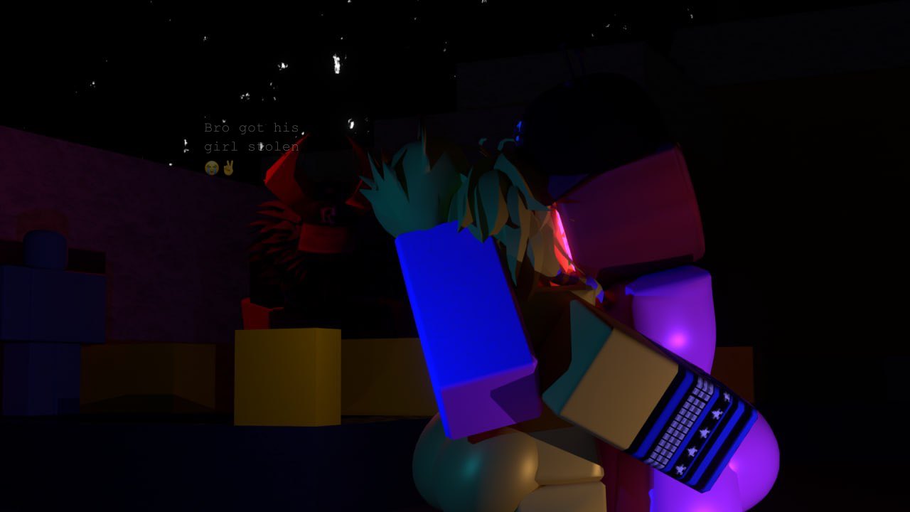 1boy, 2girls, 3d, 3d (artwork), breasts, breasts out, cheating, completely nude, completely nude female, dummy (roblox), duo, duo female, duo focus, female, finwhale, forsaken (roblox), guest 666 (forsaken), hat, human, human female, lesbian, lesbian kiss, lesbian sex, looking at partner, making out, netorare, night, noob (forsaken), noob (roblox), ntr, nude, nude female, nude female nude female, pink skin, pink skinned female, roblox, roblox game, robloxian, robot, robot girl, scene noob, text, tv, tv head, tv woman, veeronica, yellow body, yellow hair, yellow skin, yellow skinned female, yuri